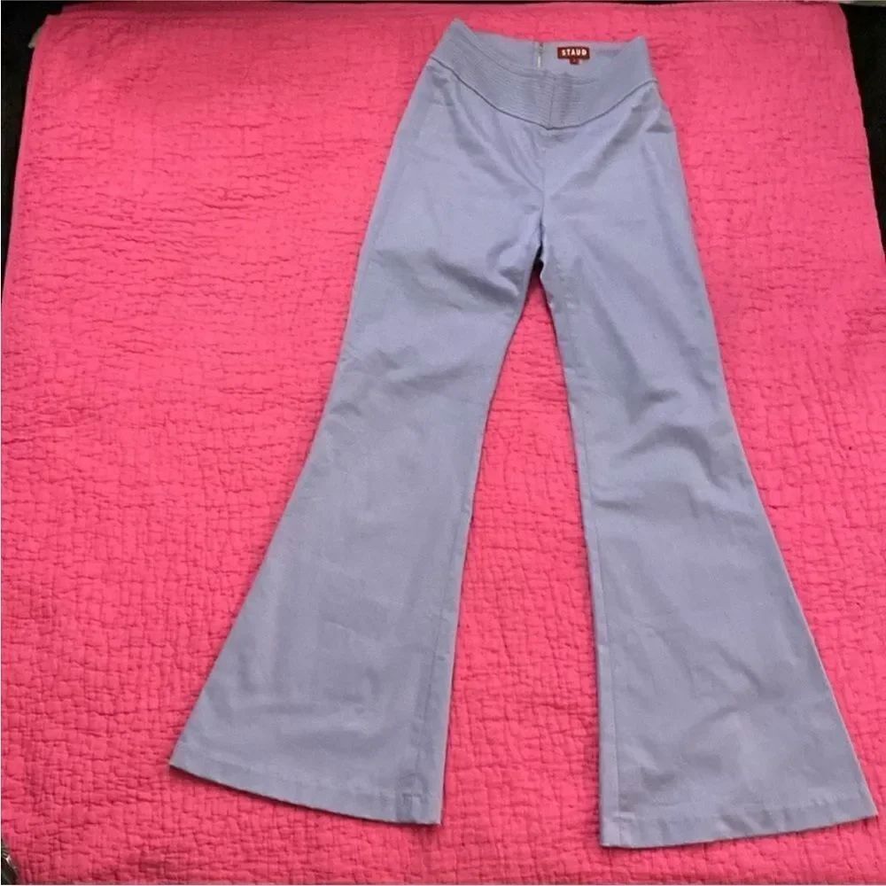 STAUD Blue Flared Pants, US2